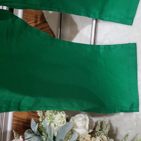 Nicole Miller Green Wide Leg Pants - Picture 8 of 11